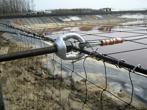 Frac Pond Netting Installation